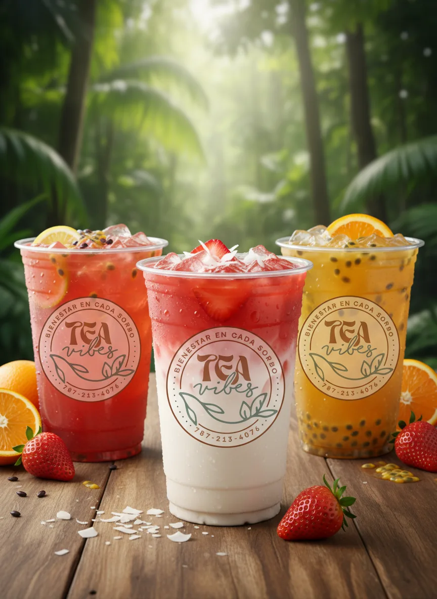 Línea de bebidas de Tea Vibes