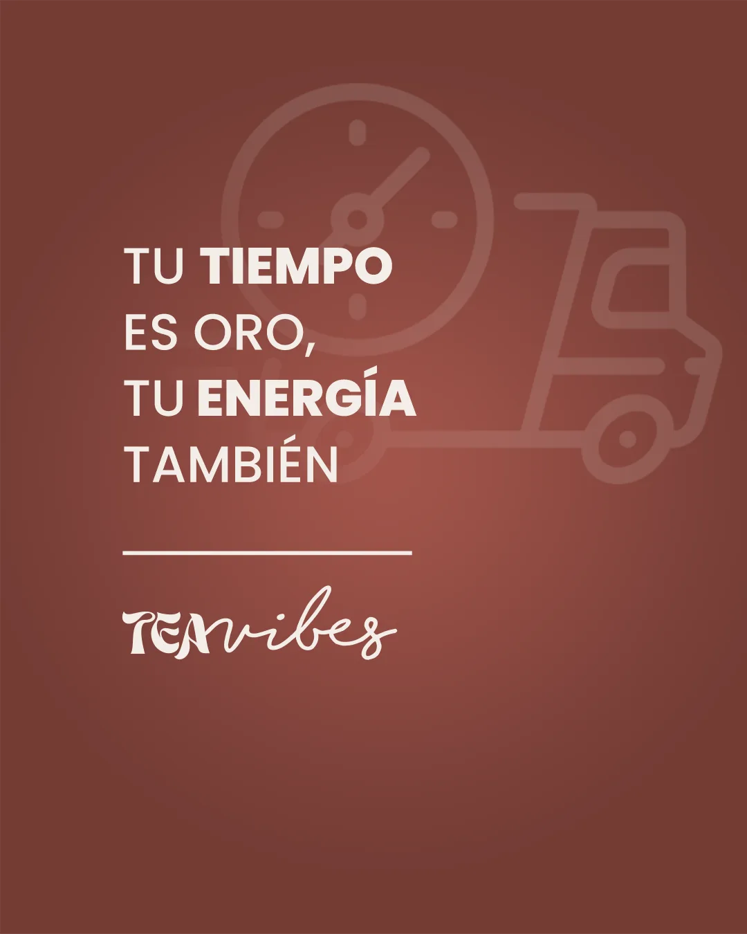 Publicación de Tea Vibes sobre tiempo y energía